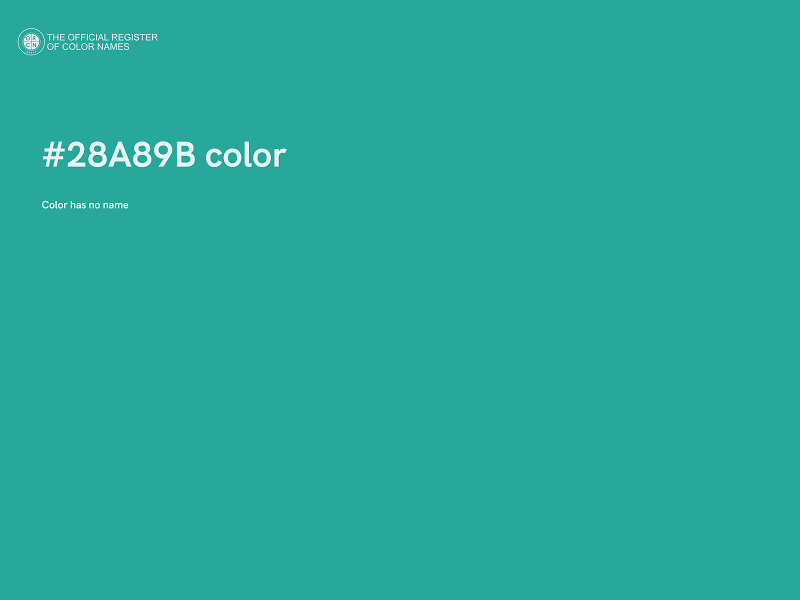#28A89B color image