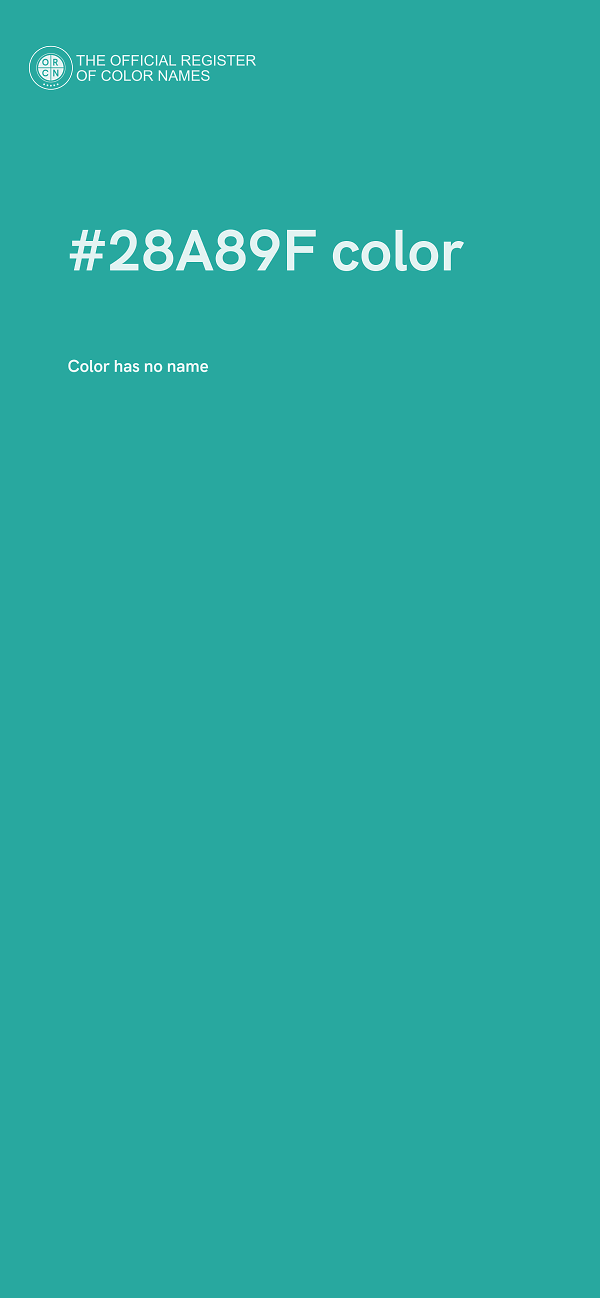 #28A89F color image