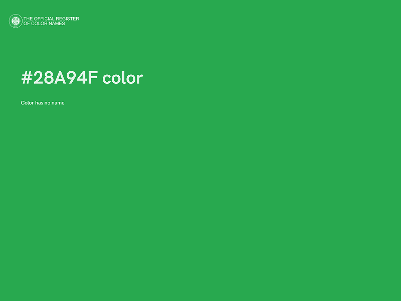 #28A94F color image