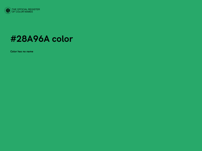 #28A96A color image