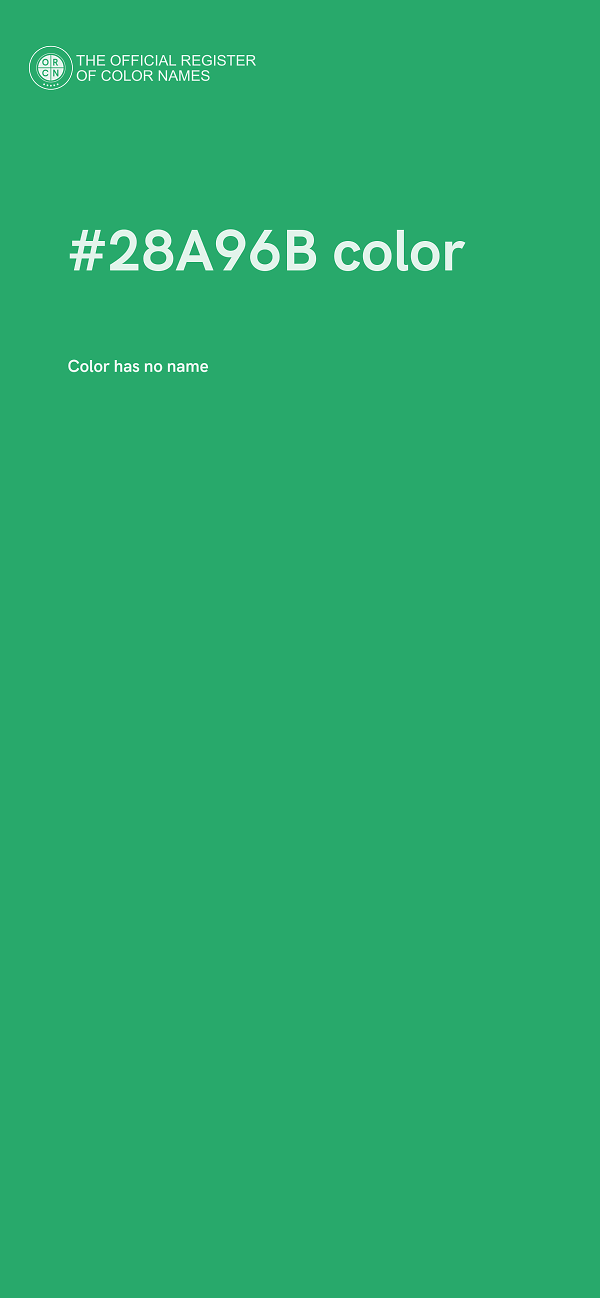#28A96B color image