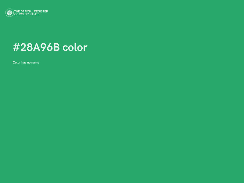 #28A96B color image