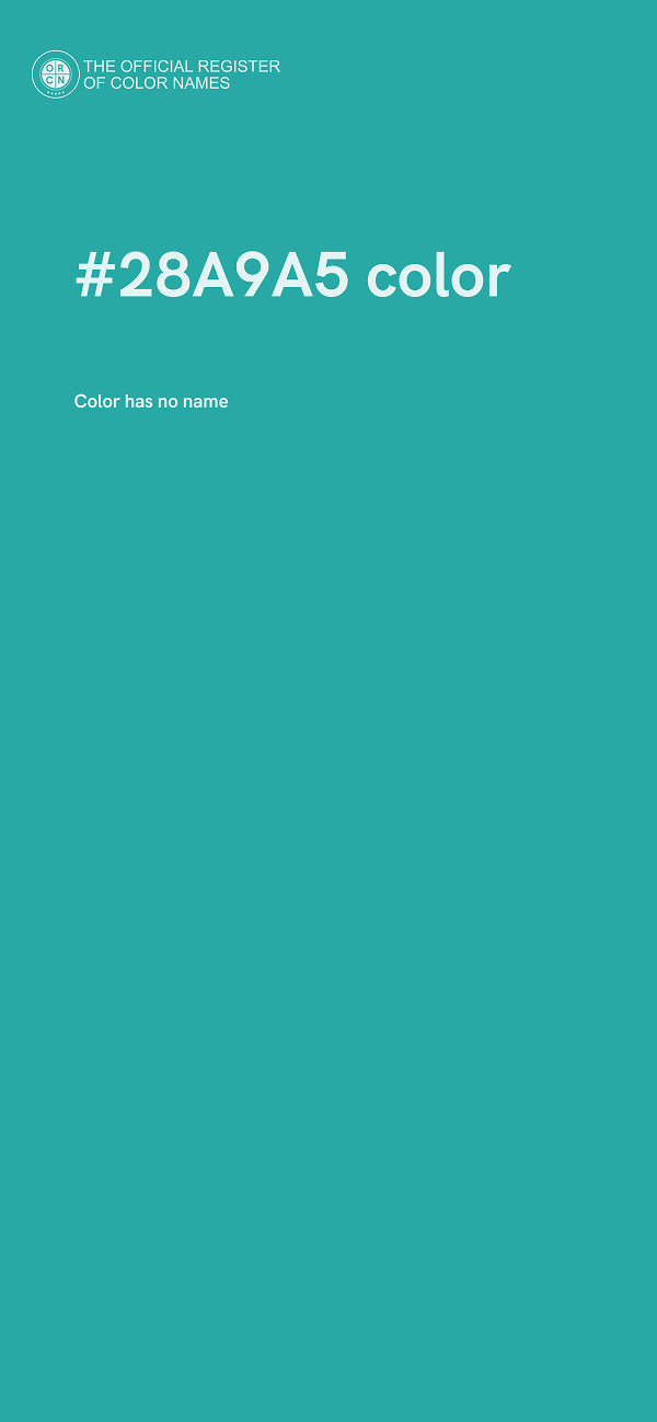 #28A9A5 color image