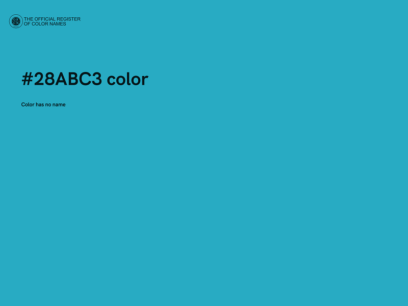 #28ABC3 color image