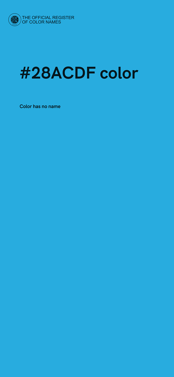 #28ACDF color image