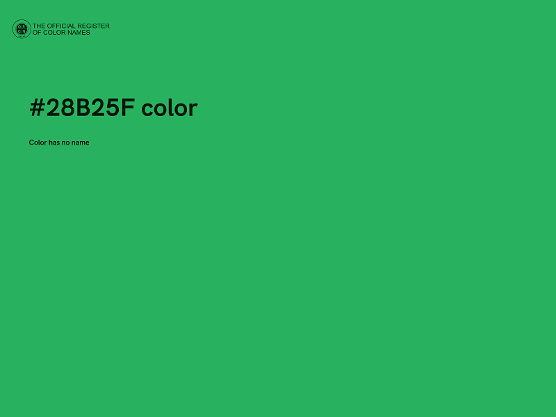 #28B25F color image