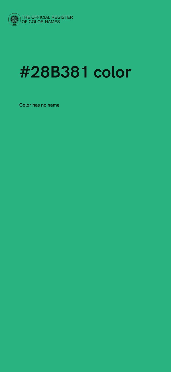 #28B381 color image