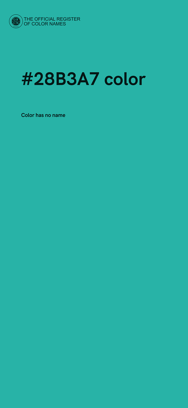 #28B3A7 color image