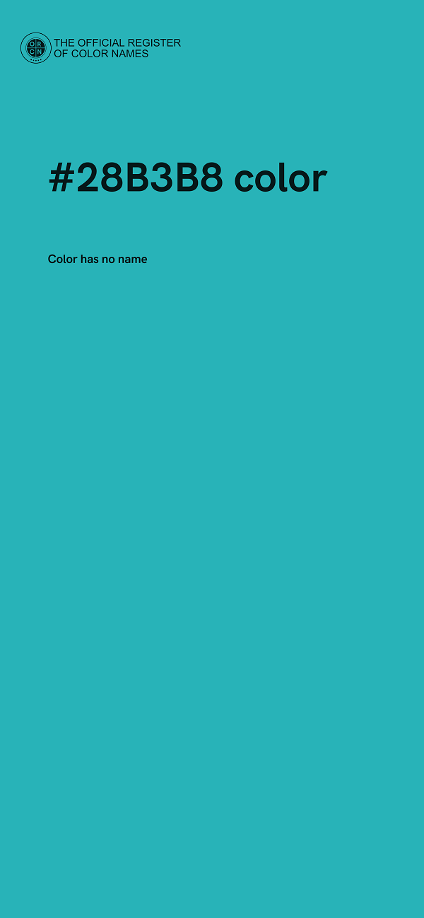 #28B3B8 color image