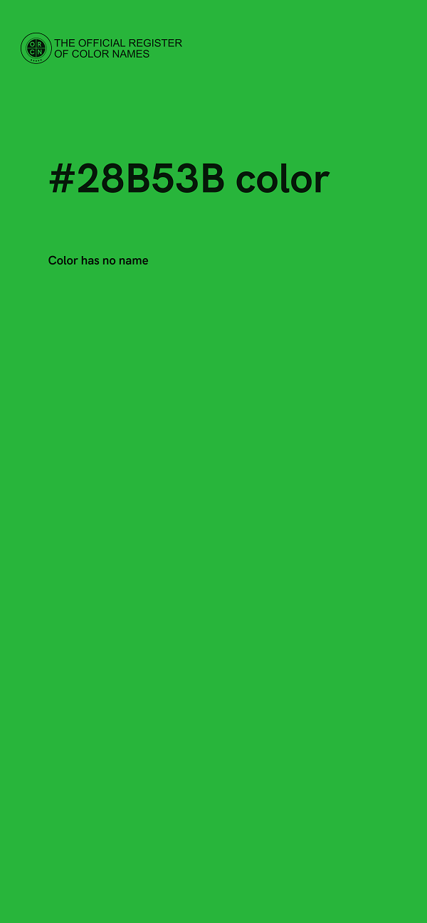 #28B53B color image
