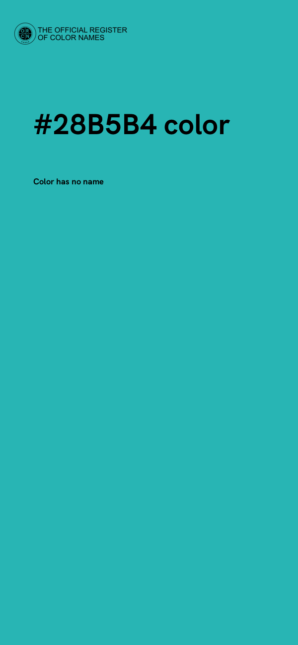 #28B5B4 color image