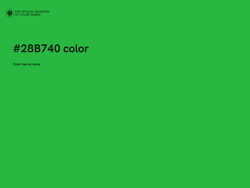 #28B740 color image