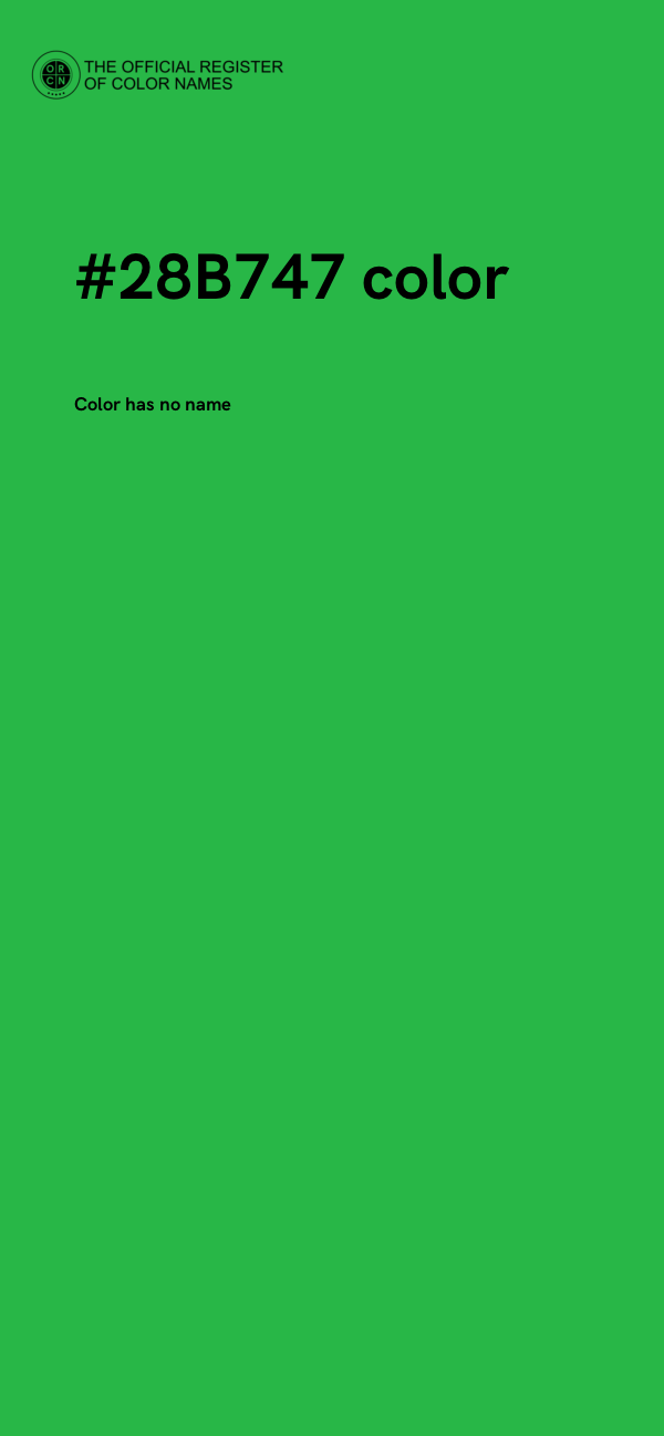#28B747 color image