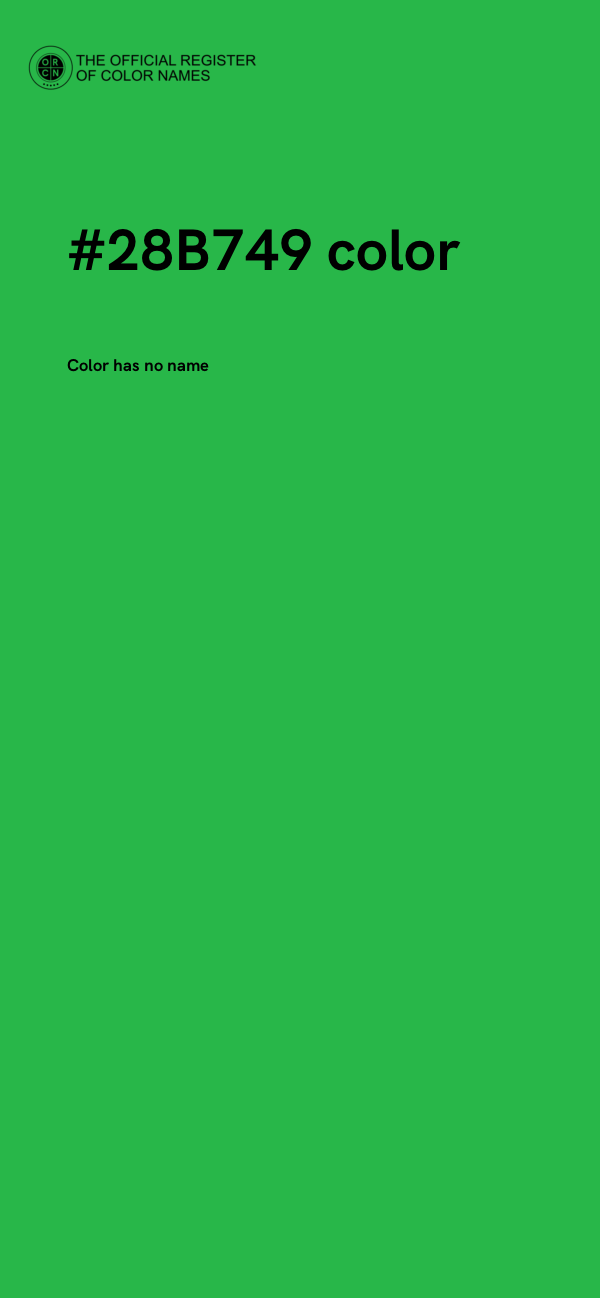 #28B749 color image