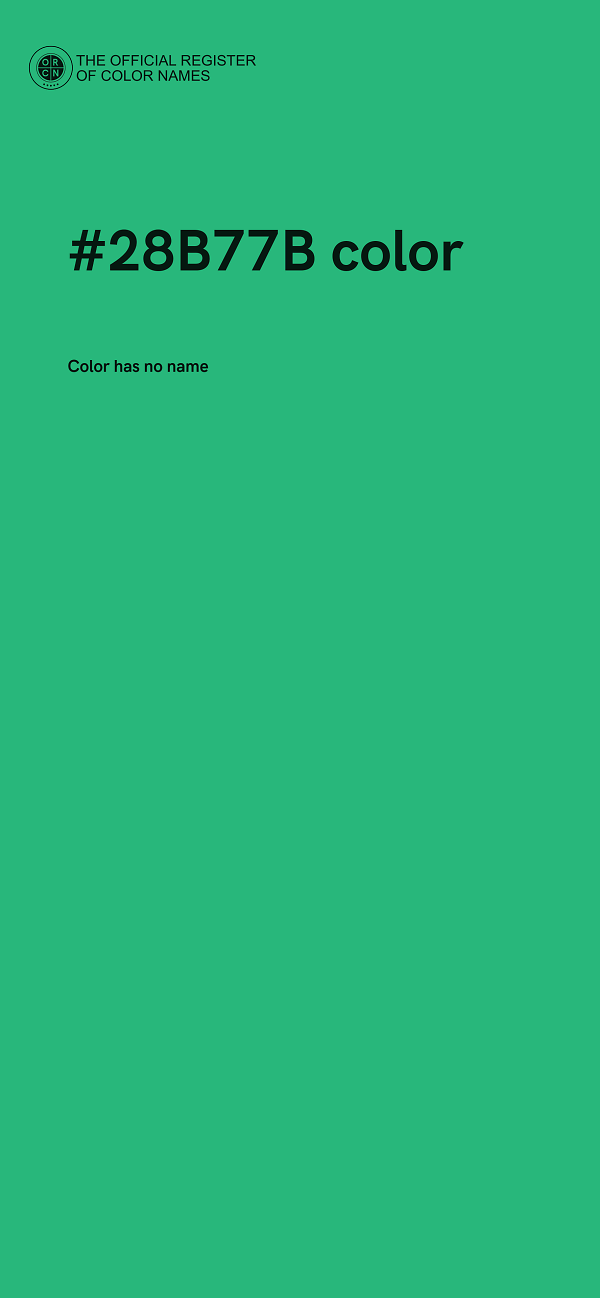 #28B77B color image