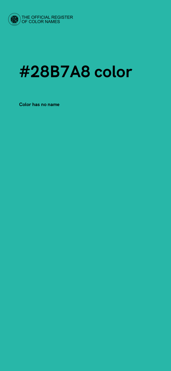 #28B7A8 color image