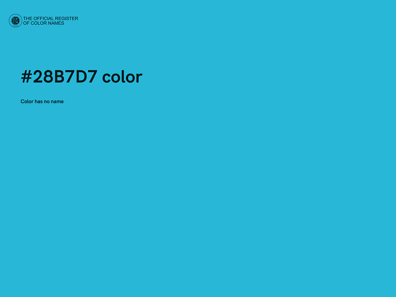 #28B7D7 color image