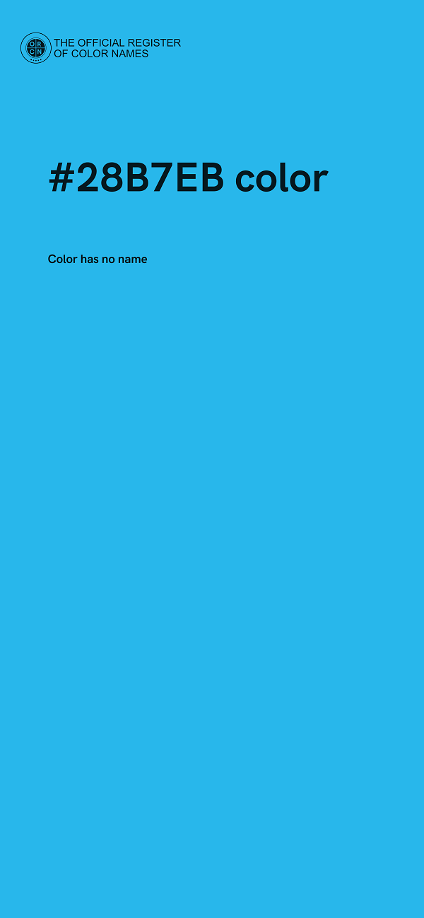 #28B7EB color image