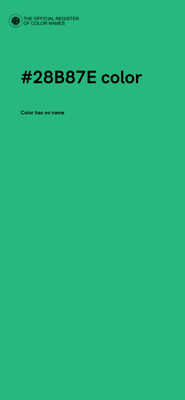 #28B87E color image