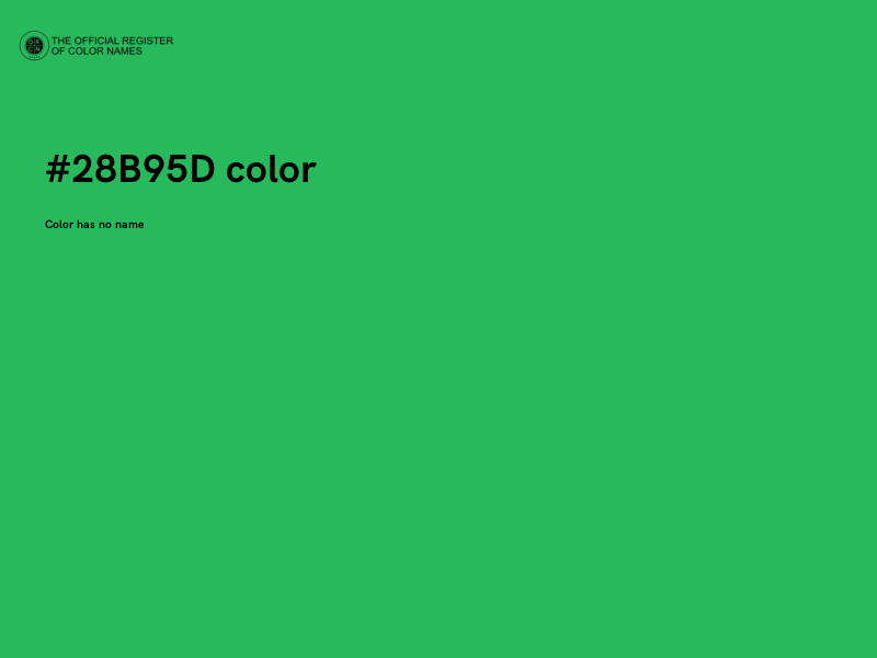 #28B95D color image