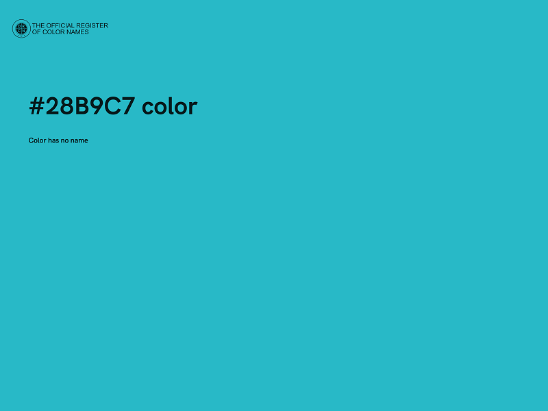 #28B9C7 color image