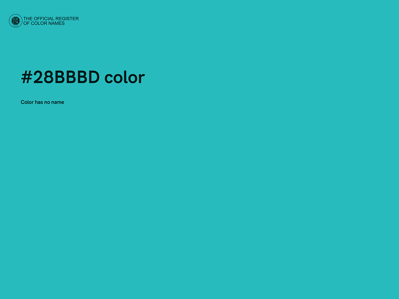 #28BBBD color image