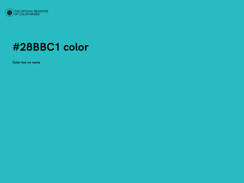 #28BBC1 color image