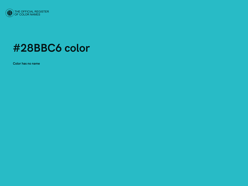 #28BBC6 color image