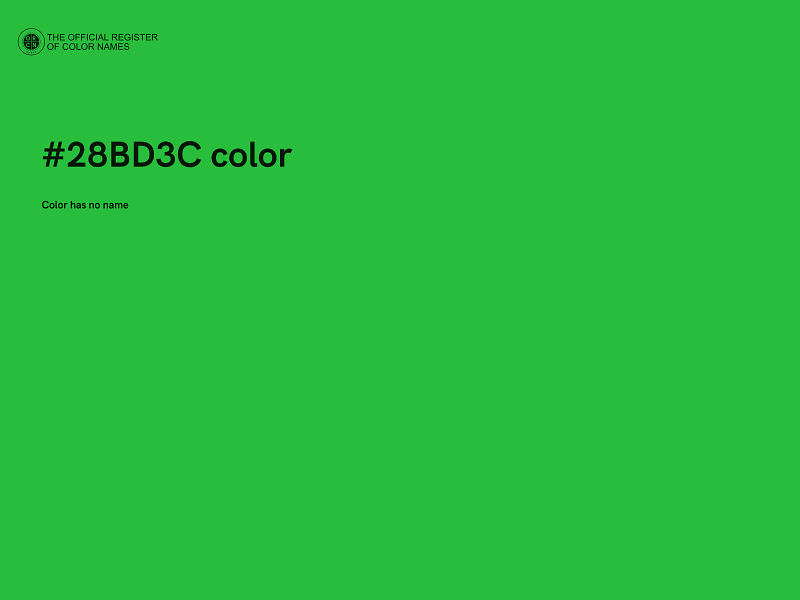 #28BD3C color image