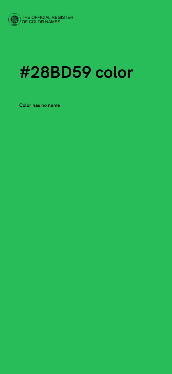 #28BD59 color image