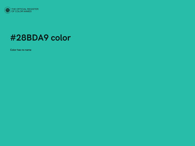 #28BDA9 color image