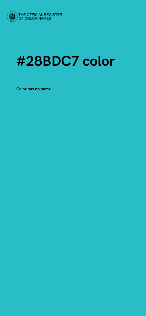 #28BDC7 color image