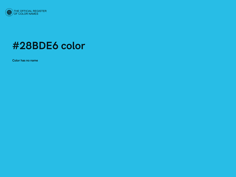 #28BDE6 color image