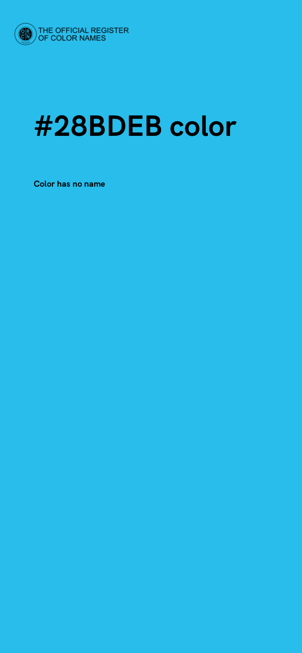 #28BDEB color image