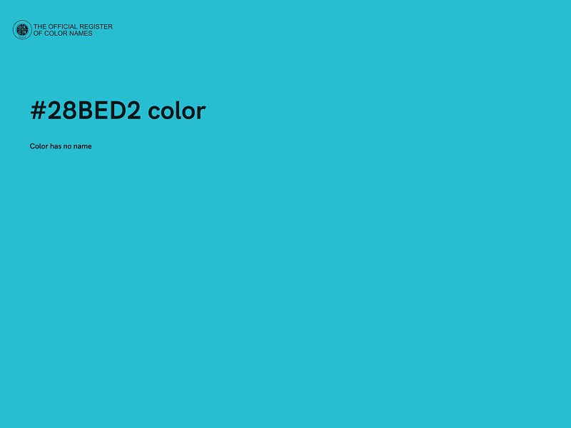 #28BED2 color image