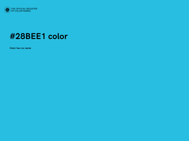 #28BEE1 color image