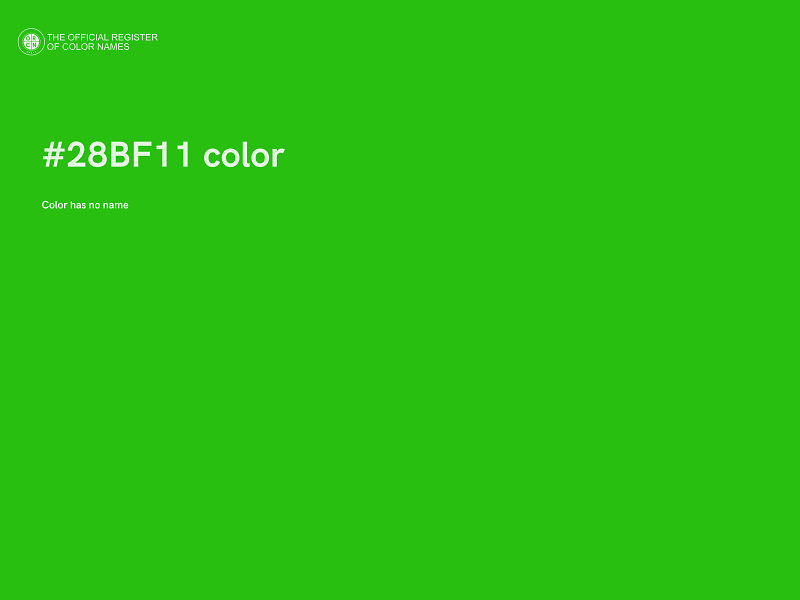 #28BF11 color image