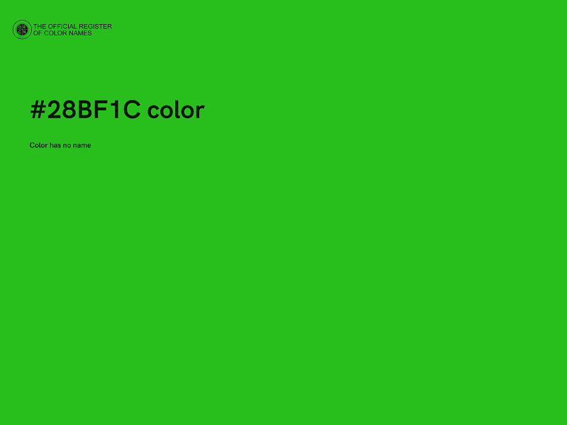 #28BF1C color image