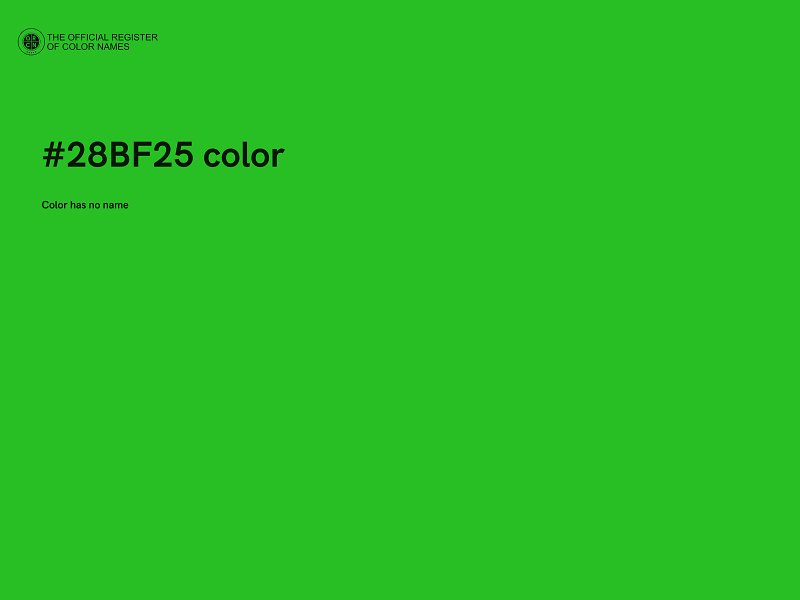 #28BF25 color image