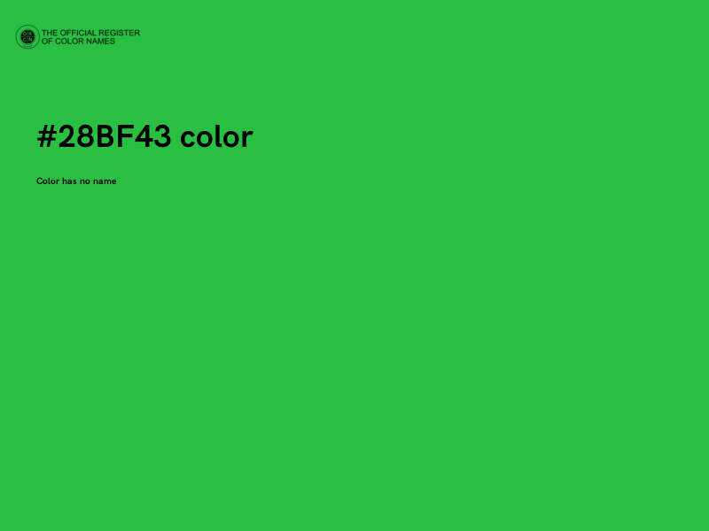 #28BF43 color image