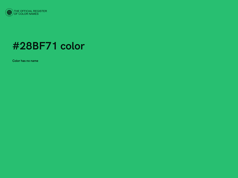 #28BF71 color image