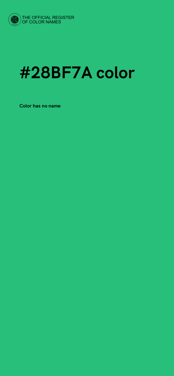 #28BF7A color image