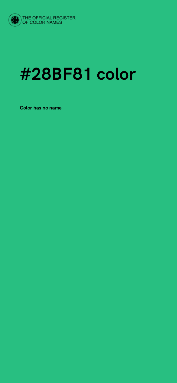 #28BF81 color image