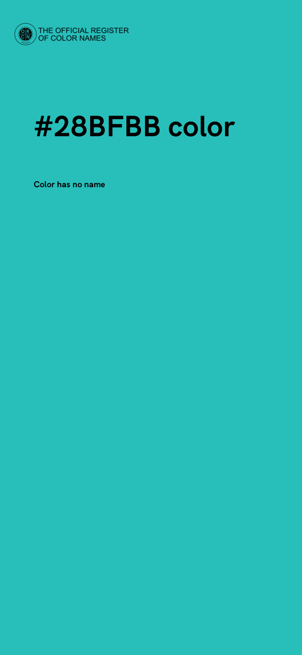 #28BFBB color image