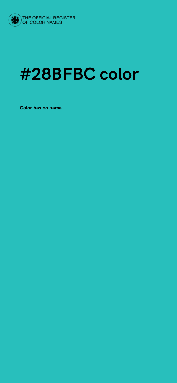 #28BFBC color image