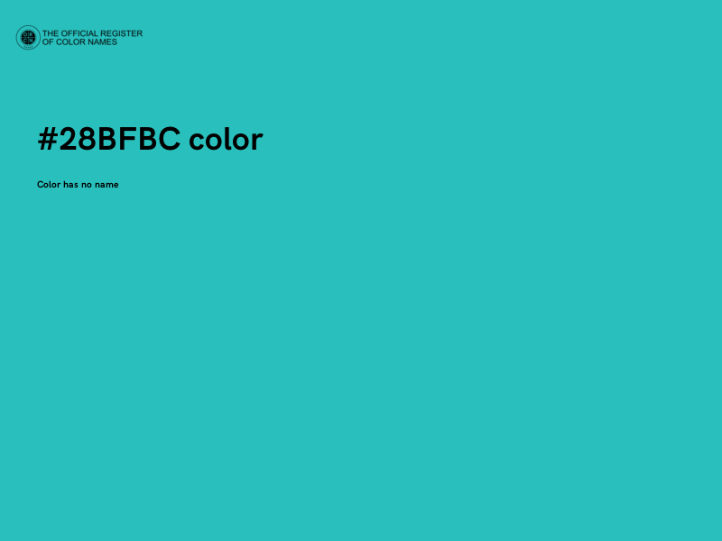 #28BFBC color image