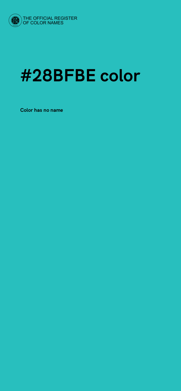 #28BFBE color image