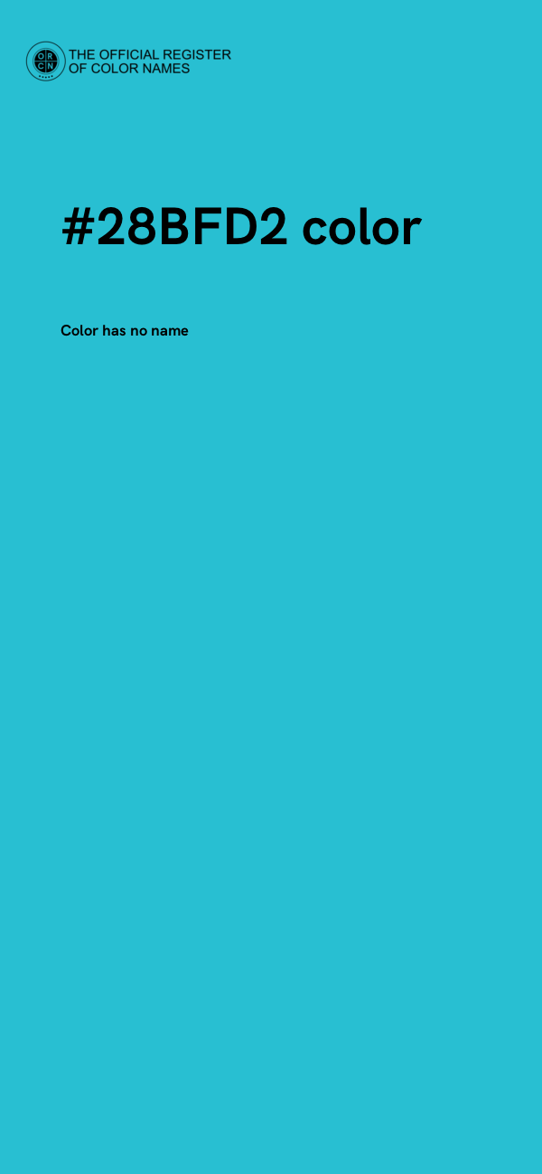 #28BFD2 color image
