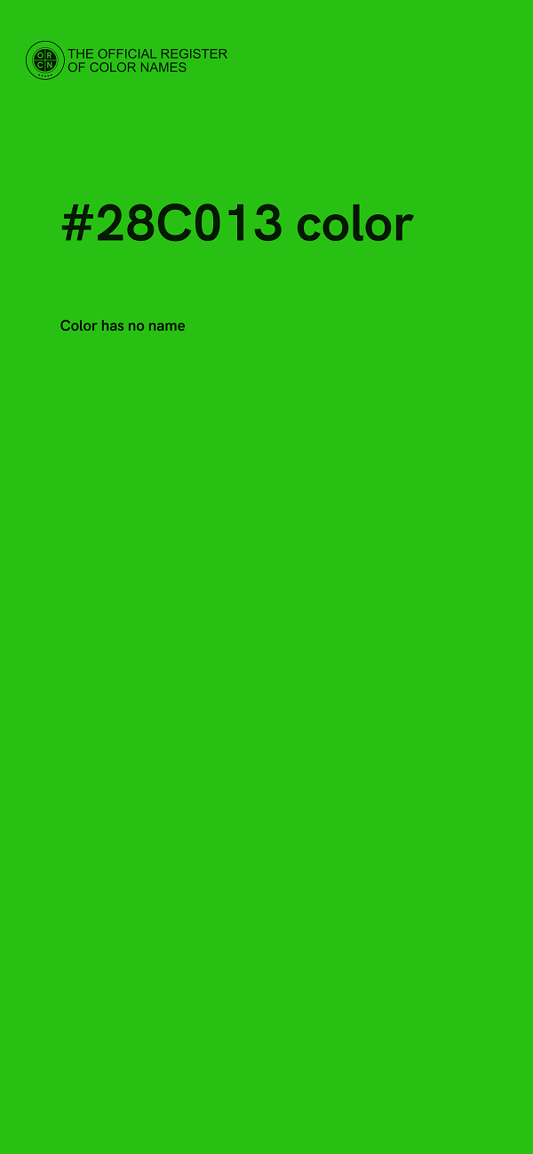 #28C013 color image