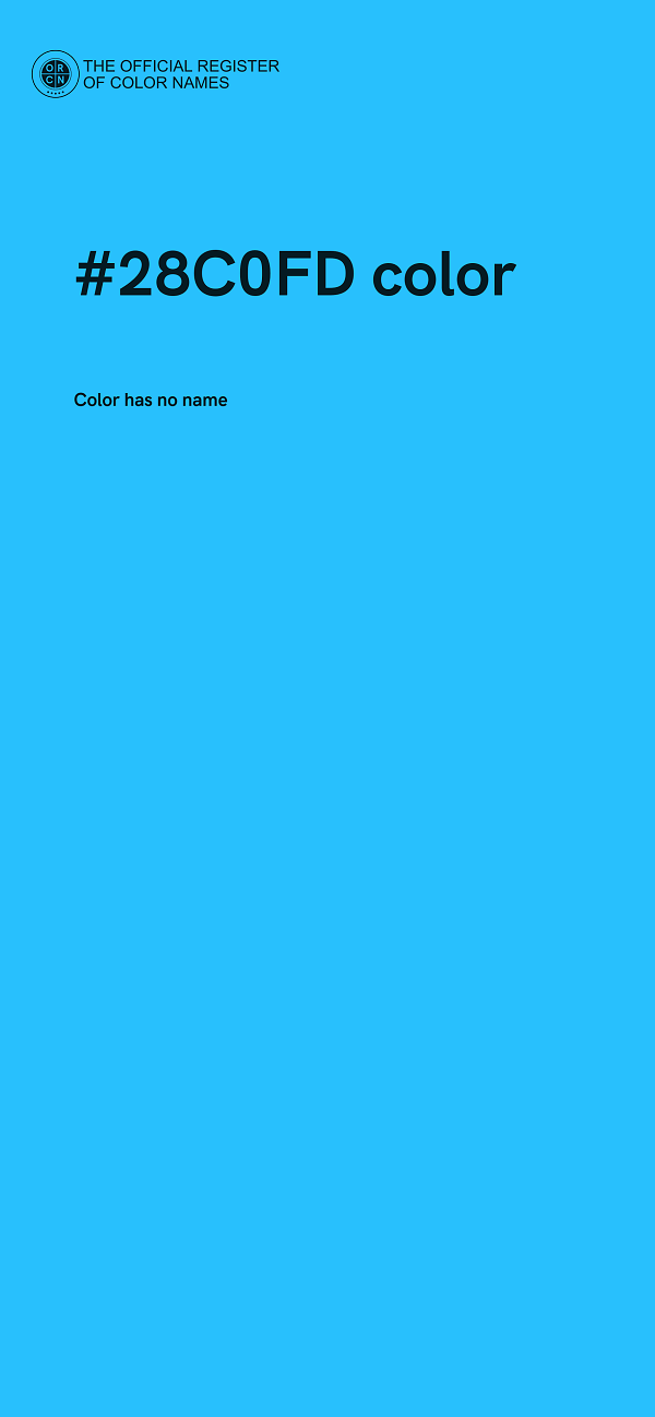 #28C0FD color image